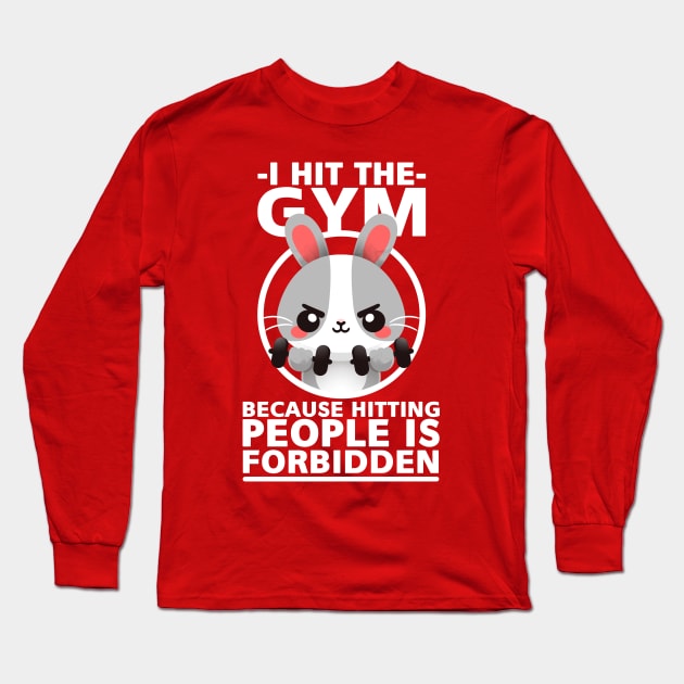 Bunny hit the gym Long Sleeve T-Shirt by NemiMakeit